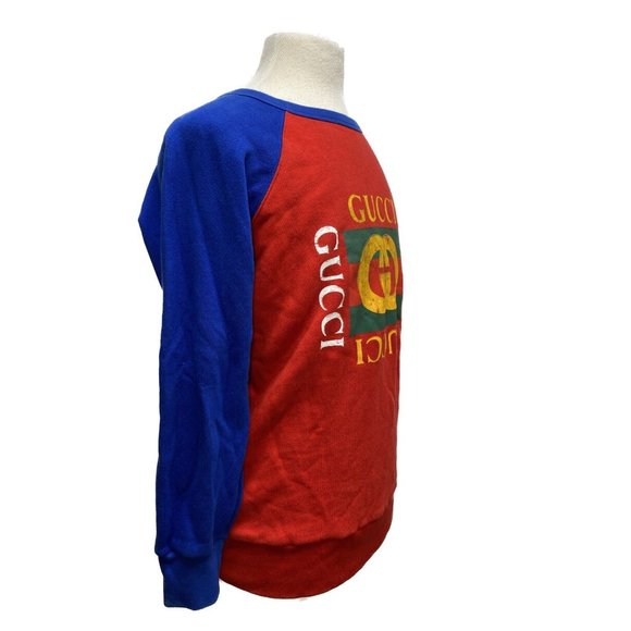 100% Auth GUCCI Oversize Sweatshirt Men's with Gucci Logo Size XS - Picture 7 of 9